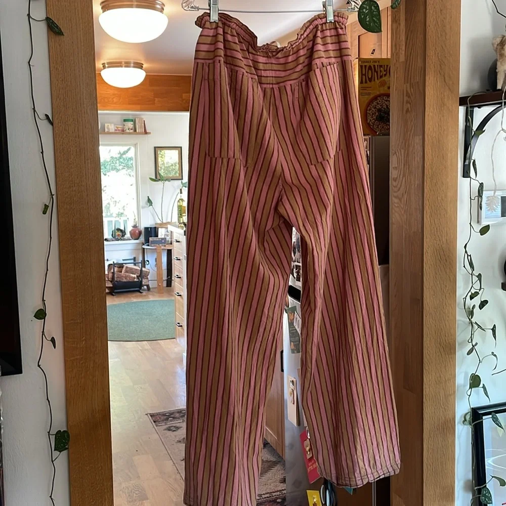 Free People Pink and Tan Hudson Canyon Pants - Size L - Picture 2 of 7